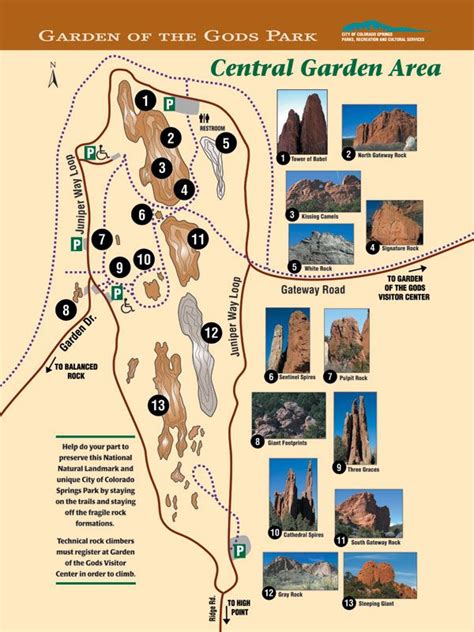 Map of Garden of the Gods